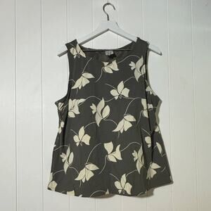 Lands' End Tankini Floral Sleeveless Top Plus Size 20W Swimwear